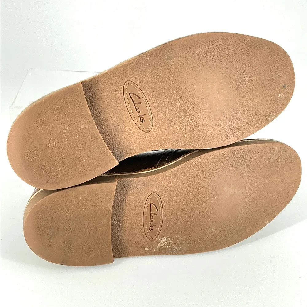 Clarks Size 8.5 Desert Boots Mens Brown Beeswax Leather Chukka